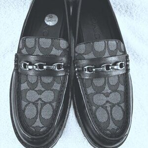 Coach Brooks Jacquard and leather loafer Men's Size 7-1/2D